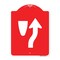 Signmission Designer Series Sign-Beware of Curb Graphic, Red & White Aluminum Sign, 18" x 24", RW-1824-24522 A-DES-RW-1824-24522 - alternate 1